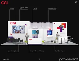 30x40 En ligne booth design by Pro-X Exhibits